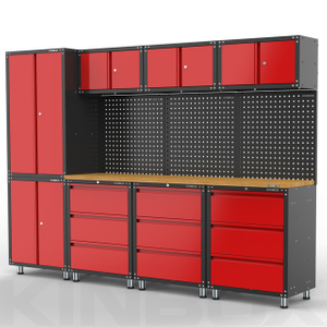 Gabinete de almacenamiento en el pecho de herramientas y organización de garaje de 12 piezas para garaje
