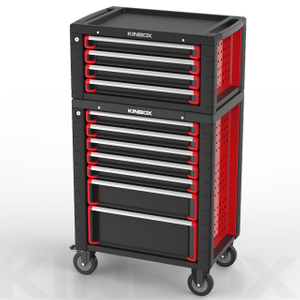 Caja de herramientas de rodadura Kinbox 11-Drawer, cofre de herramientas de rodadura con cajones y ruedas, gabinete de almacenamiento de herramientas con 4 ruedas giratorias