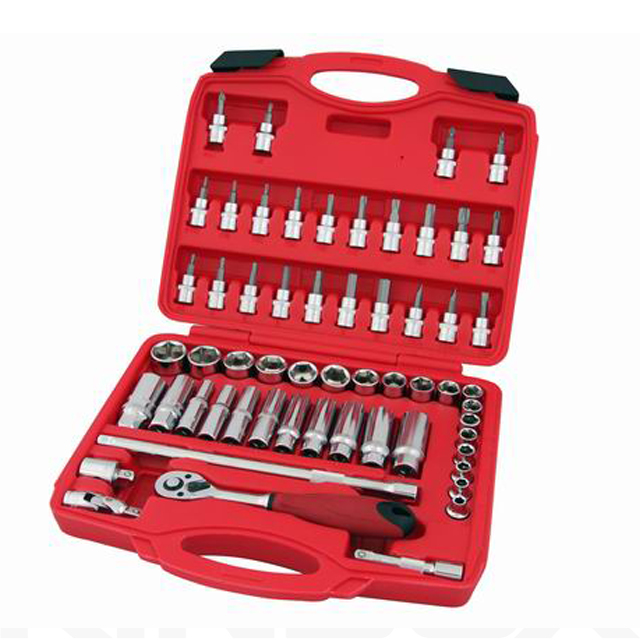 La caja de herramientas incluye 58PCS 3/8&quot;DR. Llave de tubo