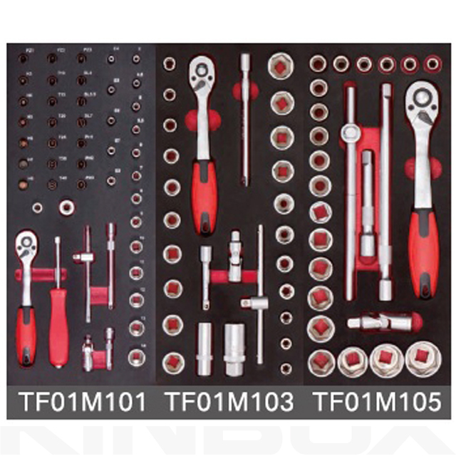 Gabinete de rodillo de caja de herramientas de Kinbox con herramientas de 185 piezas para el garaje