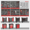 Kinbox 248 Piece BMC Banes Propiedades de mano Hand Tail Handriding Multifuncional Tool Kit admite la personalización