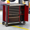 Carro de herramientas profesional Kinbox con bandeja EVA personalizable: panel de metal resistente, almacenamiento multifuncional y organización del kit de herramientas todo en uno