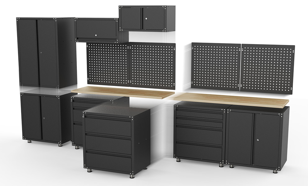 Características principales de los gabinetes de almacenamiento para garaje de acero de alta calidad