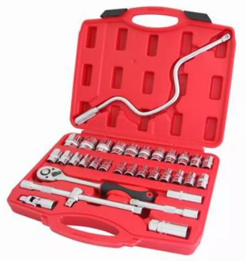 34pcs DR.Socket Wrench Set Hard Lleve Tool Box