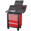 Gabinete de herramientas rodante de 7 cajones KINBOX | Carro de almacenamiento de garaje multifuncional con bandeja EPS, juego de 232 piezas